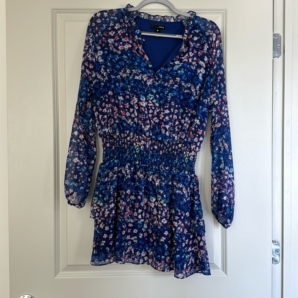 Aqua Floral Dress
